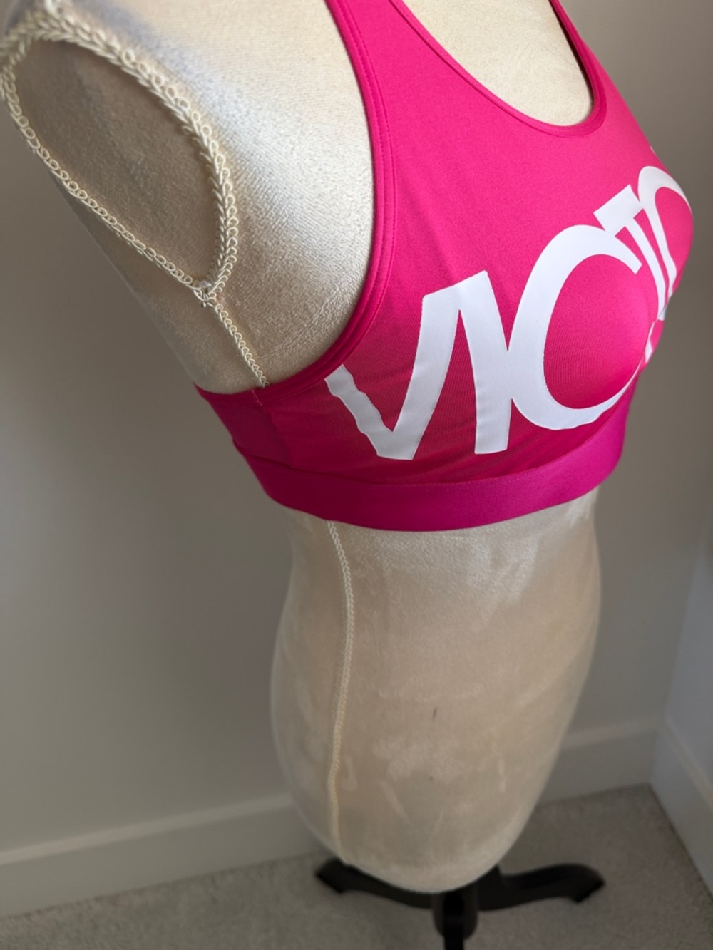 Victoria's Secret Fuchsia Sports Bra with White Logo - Picture 3 of 9